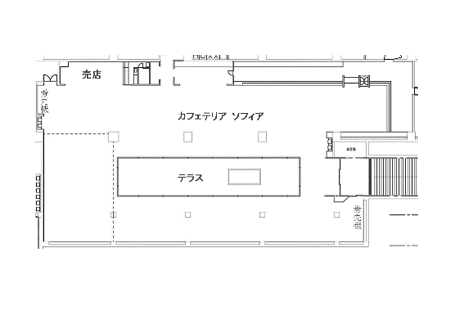 大学１号館地下　学生食堂ソフィア